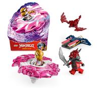 Lego ninjago 71824 spinner del drago spinjitzu di sora - trottola giocattolo con 2 minifigure e armi, giochi per bambini 6+