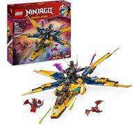 Lego ninjago 71833 jet super storm di ras e arin - aereo giocattolo con drone e capsula di salvataggio, giochi per bambini 8+