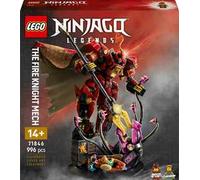 LEGO Ninjago Mech Cavaliere del Fuoco Giocattolo - Set da Monstrosity con Action Figure Robot Snodabile, 2 Minifigure e Mostro Marino su Espositore - Regalo di Compleanno per Bambini 14+ Anni - 71846