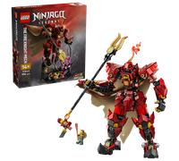 LEGO Ninjago Mech Cavaliere del Fuoco Giocattolo - Set da Monstrosity con Action Figure Robot Snodabile, 2 Minifigure e Mostro Marino su Espositore - Regalo di Compleanno per Bambini 14+ Anni - 71846