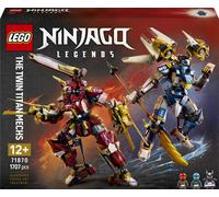 LEGO NINJAGO Mech Titanici Gemelli - Giocattolo Ninja con 2 Action Figure e 3 Minifigure tra cui Kai e Nya - Decorazione Cameretta - Regalo per Bambini da 12 Anni in su e per i Fan Adolescenti - 71870