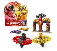 Lego ninjago 71826 battle pack draghi dello spinjitzu - 2 trottole giocattolo, tempio e 2 minifigure, giochi per bambini 6+