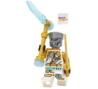 LEGO Ninjago Crystalized: Golden Zane Minfigure con l'arma del ghiaccio
