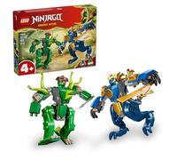 LEGO NINJAGO Duello con il Drago-Mech di Jay - Giocattolo Ninja con 2 Action Figure, 2 Minifigure, Katana e Spade - Idea Regalo di Compleanno per Bambini e Fan da 4 Anni in su - 71853
