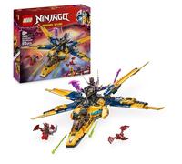 Lego ninjago 71833 jet super storm di ras e arin - aereo giocattolo con drone e capsula di salvataggio, giochi per bambini 8+