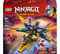 Lego ninjago 71833 jet super storm di ras e arin - aereo giocattolo con drone e capsula di salvataggio, giochi per bambini 8+