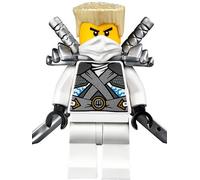 Lego Ninjago: Mini figura Zane con armatura in titanio e due Katane