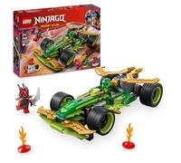 LEGO NINJAGO Racer Pull-Back di Lloyd - Modello di Auto da Corsa Giocattolo con 2 Minifigure, Armatura, Spade e Elementi Fulmine, Giochi per Bambini e Bambine da 7 Anni Fan delle Macchine Ninja 71828