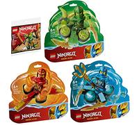 Lego Ninjago, set da 4 pezzi, 71777 Kais Dragon Power, 71778 Nyas Drago Spinjitzu Drift, 71779 Lloyd Drago Spinjitzu