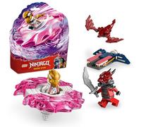 Lego ninjago 71824 spinner del drago spinjitzu di sora - trottola giocattolo con 2 minifigure e armi, giochi per bambini 6+