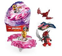 Lego ninjago 71824 spinner del drago spinjitzu di sora - trottola giocattolo con 2 minifigure e armi, giochi per bambini 6+