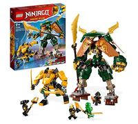 LEGO NINJAGO Team Mech Ninja di Lloyd e Arin, Set con 2 Action Figure Combinabili, Giochi Ninja per Bambini e Bambine da 9 Anni con 5 Minifigure, Playset di Battaglia, Idea Regalo di Compleanno 71794