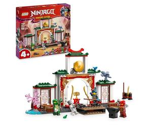 LEGO NINJAGO Tempio dello Spinjitzu Ninja - Playset Giocattolo con 4 Minifigure, Drago, Armi e Accessori, Giochi per Bambini e Bambine da 4 Anni con Starter Brick, Set da La Rivolta dei Draghi 71831