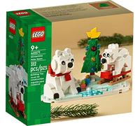 LEGO Wintertime Polar Bears 40571 Christmas Décor Building Kit, Polar Bear Gift, Great Stocking Stuffer for Kids, Features a Christmas Tree Toy and Two Polar Bear Toys