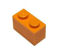 LEGO Parti e pezzi: Arancione (Arancio Brillante) 1x2 Mattone x100
