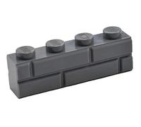 LEGO Parti e pezzi: mattoni profilo muratura 1x4 (25 pezzi, grigio pietra scuro)
