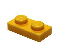 LEGO Parts and Pieces: Yellow (Bright Yellow) 1x2 Plate x100