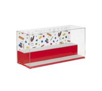 LEGO Play & Display Case con piastre di base grigie: soluzione sicura e senza polvere per set e minifigure LEGO, scatola Lego, decorazione per la casa, rossa