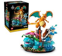 LEGO Pokémon Venusaur, Charizard e Blastoise - Kit di Modellismo 3D per Adulti - 3 Action Figure di Anime come Decorazione per la Camera o per la Scrivania - Idea Regalo da Collezione per Fan - 72153