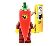 LEGO Portachiavi - Bambina peperoncino - Minifigure 854234 portachiavi con peperoncino Girl, Colore: rosso, 9 cm