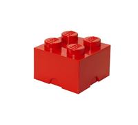LEGO Red Storage Box Brick 4 Bright Medium