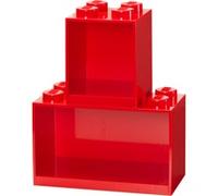 LEGO® Brick mensole sospese, set di 2 - rosso