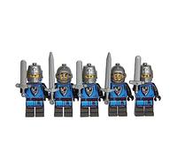 LEGO Ritter - Minifigure cavaliere di leone (5 cavalieri di falco (grigio), multicolore