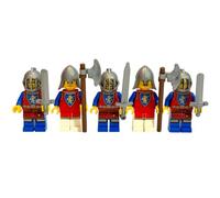 Lego® Ritter Minifigure Cavalieri di leone - Personaggi medievali Lego® per castello e fortezza (5 personaggi) - Lego® Lion Knights per costruzioni e collezioni storiche Lego®