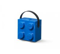 LEGO Lunch Box con Manico blu - Contenitore Portatile per Alimenti, Lavabile in Lavastoviglie, 2.1L, Ideale per Bambini e Adulti
