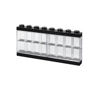 LEGO Scatola espositiva per 16 minifigure nero, contenitore impilabile per muro