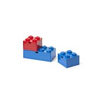 LEGO® scatole da tavolo con cassetto Multi-Pack 3 pezzi - rosso, blu