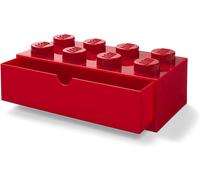 Lego Scrivania Cassetto 8 Manopole Impilabile Scatola Portaoggetti Rosso