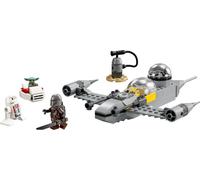 Lego star wars 75410 n-1 starfighter di mando e grogu con 3 personaggi, astronave giocattolo da costruire per bambini 4+