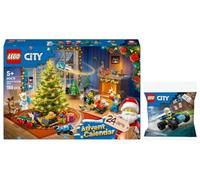 Lego - Set di 2 Calendari dell'Avvento: 60475 2025 City & 30664 Fuoristrada della Polizia