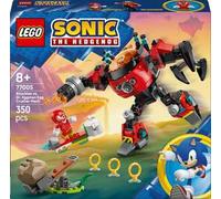 LEGO Sonic the Hedgehog Knuckles vs. il Mech Egg Crusher del Dr. Eggman - Set con 2 Minifigure, Anelli e Smeraldi del Caos - Regalo per Bambini e Bambine da 8 Anni in su Fan dei Videogiochi - 77005