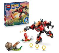 LEGO Sonic the Hedgehog Knuckles vs. il Mech Egg Crusher del Dr. Eggman - Set con 2 Minifigure, Anelli e Smeraldi del Caos - Regalo per Bambini e Bambine da 8 Anni in su Fan dei Videogiochi - 77005