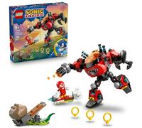 LEGO Sonic the Hedgehog Knuckles vs. il Mech Egg Crusher del Dr. Eggman - Set con 2 Minifigure, Anelli e Smeraldi del Caos - Regalo per Bambini e Bambine da 8 Anni in su Fan dei Videogiochi - 77005