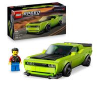 LEGO Speed Champions Sports Car Dodge Challenger SRT Hellcat - Modellino di Auto da Corsa - Macchina Giocattolo con Minifigure del Pilota - Regalo da Collezione per Bambini da 9 Anni - 77237