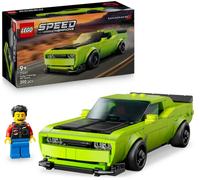 LEGO Speed Champions Sports Car Dodge Challenger SRT Hellcat - Modellino di Auto da Corsa - Macchina Giocattolo con Minifigure del Pilota - Regalo da Collezione per Bambini da 9 Anni - 77237