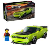 LEGO Speed Champions Sports Car Dodge Challenger SRT Hellcat - Modellino di Auto da Corsa - Macchina Giocattolo con Minifigure del Pilota - Regalo da Collezione per Bambini da 9 Anni - 77237