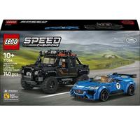 LEGO Speed Champions Jaguar Project 7 e Land Rover Defender - Kit di Modellismo STEM con 2 Macchine Giocattolo e 2 Minifigure di Piloti - Regalo di Compleanno per Bambini da 10 Anni in su - 77264
