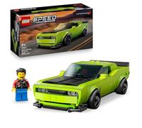 LEGO Speed Champions Sports Car Dodge Challenger SRT Hellcat - Modellino di Auto da Corsa - Macchina Giocattolo con Minifigure del Pilota - Regalo da Collezione per Bambini da 9 Anni - 77237