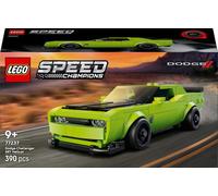 LEGO Speed Champions Sports Car Dodge Challenger SRT Hellcat - Modellino di Auto da Corsa - Macchina Giocattolo con Minifigure del Pilota - Regalo da Collezione per Bambini da 9 Anni - 77237