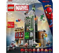 LEGO ǀ Marvel Spider-Man Contro Oscorp - Giocattolo Interattivo con Moto, 8 Minifigure tra cui Miles Morales e Green Goblin - Regalo da Collezione da Supereroi per Bambini e Fan da 10 Anni - 76324