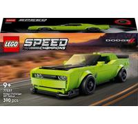 LEGO Speed Champions Sports Car Dodge Challenger SRT Hellcat - Modellino di Auto da Corsa - Macchina Giocattolo con Minifigure del Pilota - Regalo da Collezione per Bambini da 9 Anni - 77237