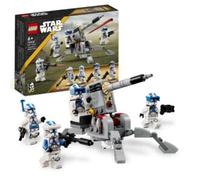 Lego star wars 75345 battle pack clone troopers legione 501, modellino da costruire con cannone giocattolo av-7 e 4 personaggi