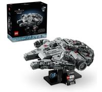 LEGO Star Wars 75375 Millennium Falcon Set con supporto dedicato 25° annivers...