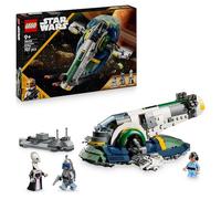 LEGO Star Wars 75433 Astronave di Jango Fett - Giocattolo da Esposizione con Ali che Ruotano e 3 Minifigure, tra cui Boba Fett - Regalo per Bambini da 9 Anni in su Fan dell'Attacco dei Cloni