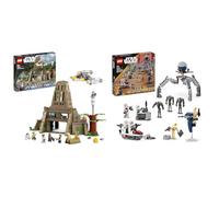 LEGO Star Wars: A New Hope Base Ribelle su Yavin 4, Set con 10 Minifigure tra cui Luke Skywalker & Star Wars Battle Pack Clone Trooper e Battle Droid Set da Battaglia