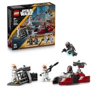 LEGO Star Wars Battle Pack Assedio di Mandalore 75449 | Gioco per bambini da 6 anni, veicolo giocattolo, 2 minifigure mandaloriane, 2 Clone Trooper e blaster, idea regalo, 116 pezzi